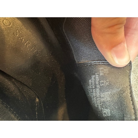 Women's Franco Sarto Black Heeled Booties - Picture 5 of 9